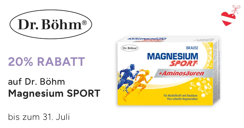 Aktion Dr. Böhm 20% Rabatt Magnesium SPORT