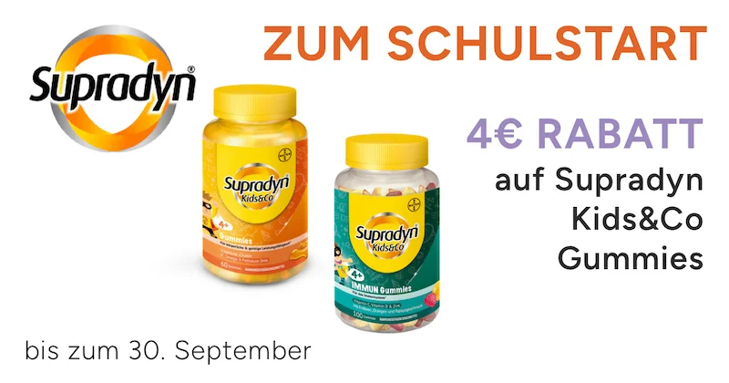 Aktion Supradyn Gummies Schulstart