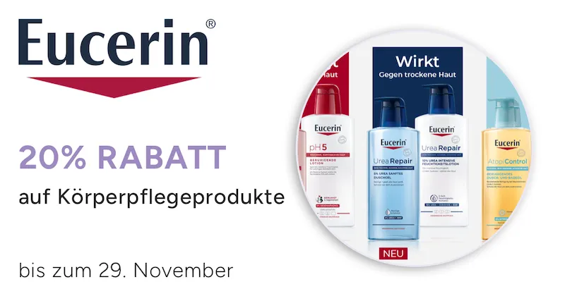 Aktion Eucerin Körperpflegeprodukte 20% Rabatt