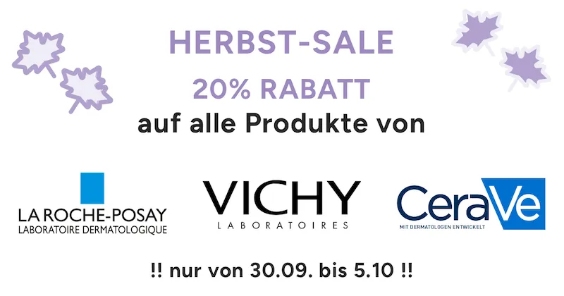 Aktion 20% Rabatt - Herbstsale CeraVe-Vichy-LaRoche